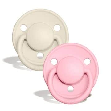 BIBS De Lux silikon ivory/baby pink 0-36mj
