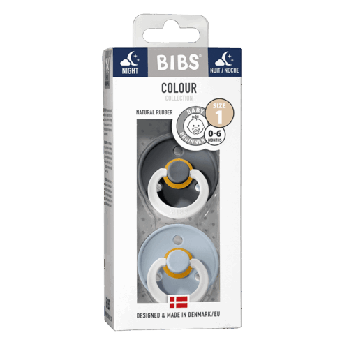 BIBS dude Iron/Blue Night 0-6mj.