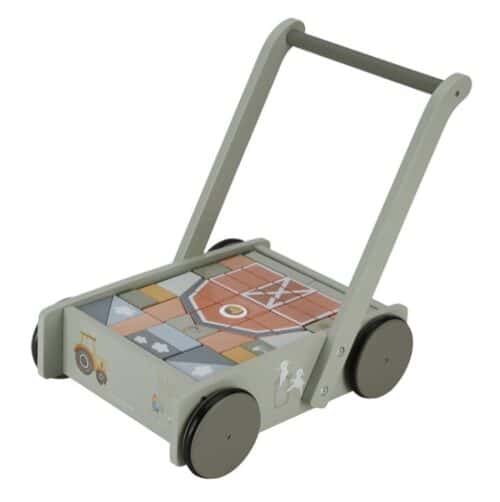 block-trolley Little Dutch Drvena kolica s kockama Little Farm