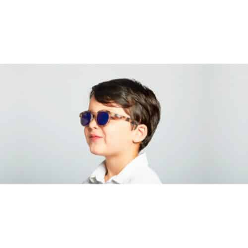 Sun Junior #C Blue Tortoise Soft Blue Mirror Lenses
