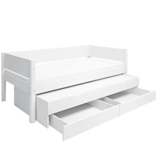 FLEXA WHITE Daybed s Pomoćnim krevetom i ladicama