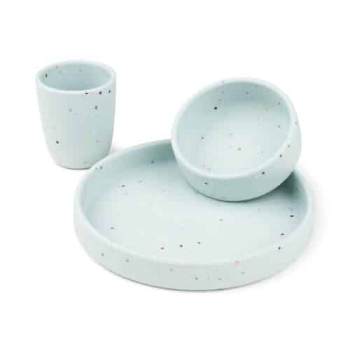 Done by Deer silikonski set za hranjenje Confetti, Blue