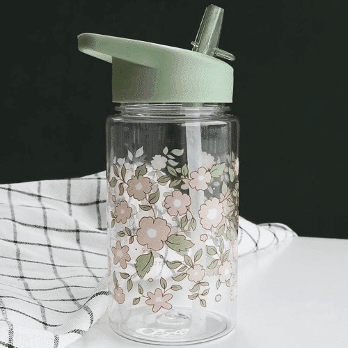 cvije2 A Little Lovely Company Bočica za vodu Blossoms sage 400 mL