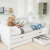 FLEXA WHITE Daybed s Pomoćnim krevetom i ladicama