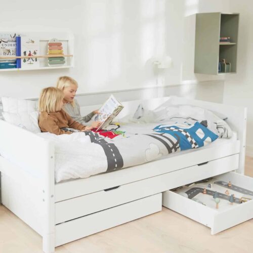 FLEXA WHITE Daybed s Pomoćnim krevetom i ladicama