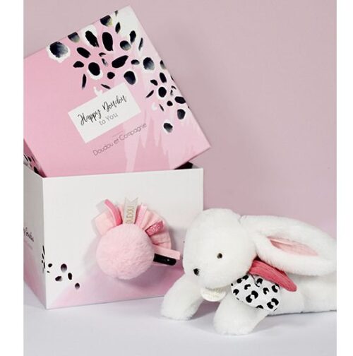 Doudou Happy Blush zec sa pomponom 25cm