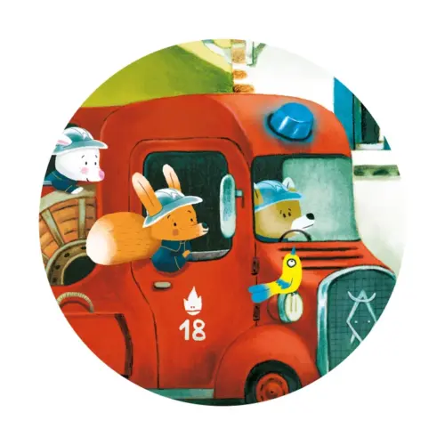 Djeco Puzzle vatrogasno vozilo