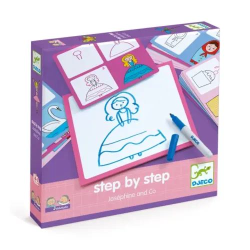 Djeco Crtanje korak po korak - Princeza