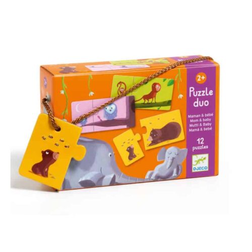 djeco-duo-slagalica-mladuncad-i-mame-6-komada Djeco puzzle duo-Mama i beba