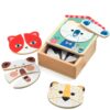 djeco-fox Djeco Set drvenih puzzli Face Mix