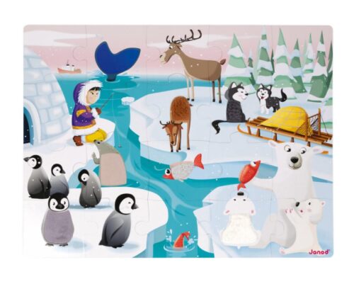 Janod Dodirne puzzle Zima