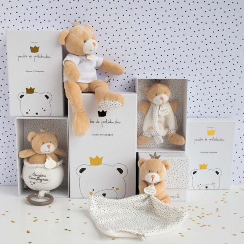 Doudou Plišana igračka Medo s Mazilicom - Little King Bear