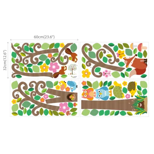 Decowall Drvo sa životinjama veliki set