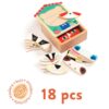 face-mix2 Djeco Set drvenih puzzli Face Mix