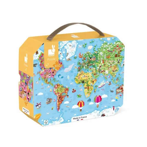 Janod Velike puzzle Karta svijeta (300kom)