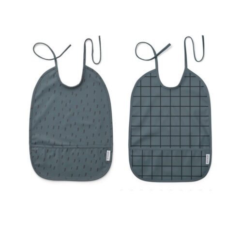 Liewood LAI podbradci Whale Blue 2kom