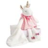 Doudou jednorog s mazilicom 28cm