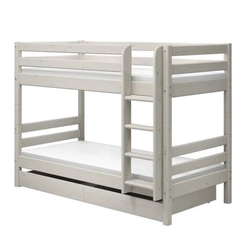 FLEXA CLASSIC Krevet na kat s ravnim ljestvama i ladicama