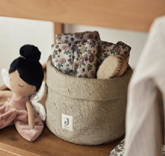 kosara-green111-1 Jollein Košara za pohranu-Soft Waves/Olive Green