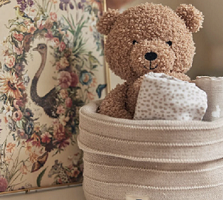 kosara-pletena-bez223 Jollein Pletena košara za pohranu-Nougat