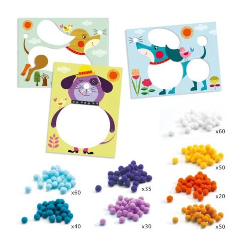 kreativni-set-psic3 Djeco Kreativni set s pom ponima Psić