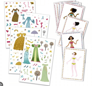 Djeco naljepnice sa šablonama-Haljine
