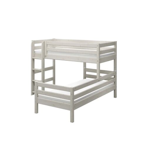 FLEXA CLASSIC Semi-high kutni krevet s ravnim ljestvama 90x200