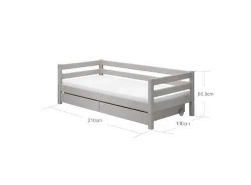 FLEXA CLASSIC Single Bed 90 x 200 cm s dvije ladice