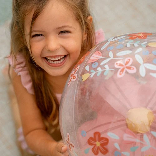 Little Dutch 3D lopta na napuhavanje Figure Pink Flowers 35cm