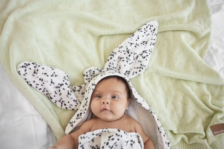 Elodie Details ručnik sa kapuljačom-Dalmatian dots