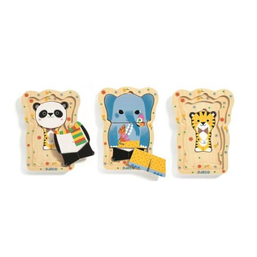 Djeco Puzzle slonić i prijatelji