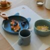 rabbit-multi-mix Liewood set za jelo Vivi Rabbit Blue Multi Mix