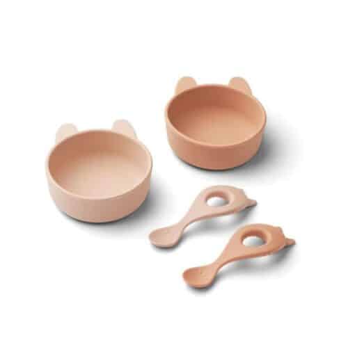 Liewood Set za jelo Rabbit/Rose
