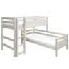 FLEXA CLASSIC Semi-high kutni krevet s ravnim ljestvama 90x200