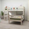 FLEXA CLASSIC Semi-high kutni krevet s ravnim ljestvama 90x200