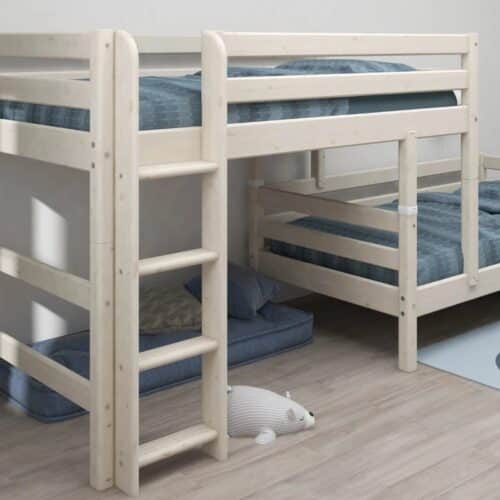 FLEXA CLASSIC Semi-high kutni krevet s ravnim ljestvama 90x200