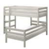 FLEXA CLASSIC Semi-high kutni krevet s ravnim ljestvama 90x200