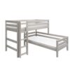 FLEXA CLASSIC Semi-high kutni krevet s ravnim ljestvama 90x200