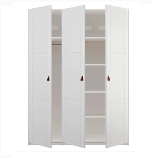 Ormar sa troje vrata i policama 150cm bijeli