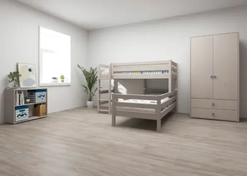 FLEXA CLASSIC Semi-high kutni krevet s ravnim ljestvama 90x200