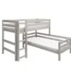 FLEXA CLASSIC Semi-high kutni krevet s ravnim ljestvama 90x200