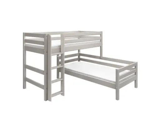 FLEXA CLASSIC Semi-high kutni krevet s ravnim ljestvama 90x200