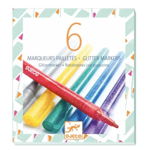 set-flomastera-gliter-mint Djeco set markera- glitter