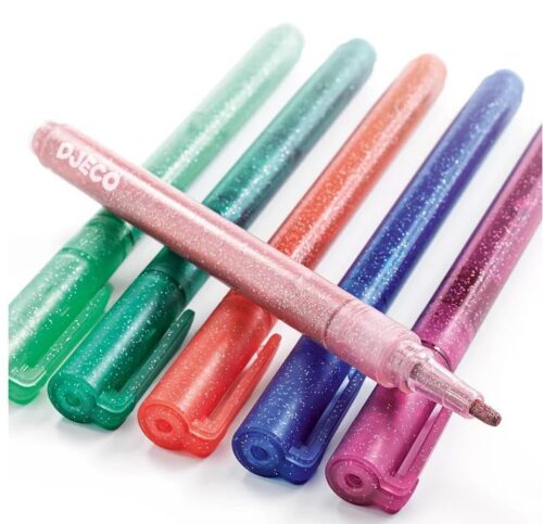 Djeco set markera s gliterom-pastel