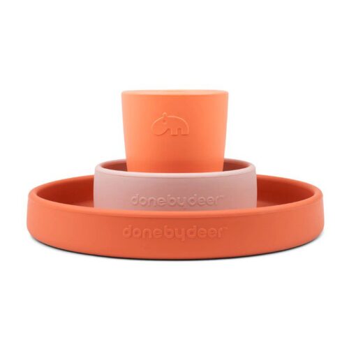 set-nar2 Done By Deer Set za jelo Happy Clouds- Papaya