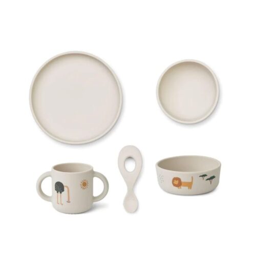 set-za-jelo-safari Liewood set za jelo Safari sand mix