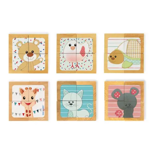 sophie-kocke Žirafa Sophie drvene kocke za najmlađe