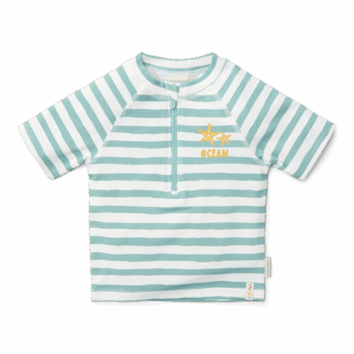Little Dutch Dječja majica za plivanje Stripes Surf Blue 62/68