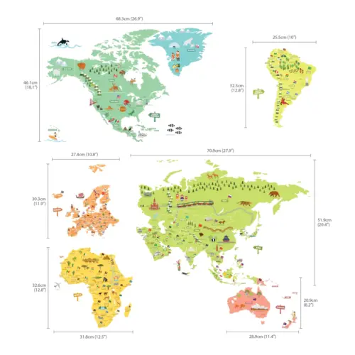 Decowall Šarena karta svijeta