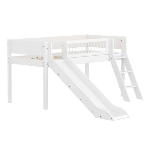 FLEXA WHITE mid-high s toboganom i kosim ljestvama